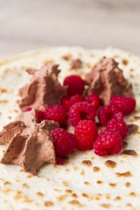 crepe framboise chantilly chocolat